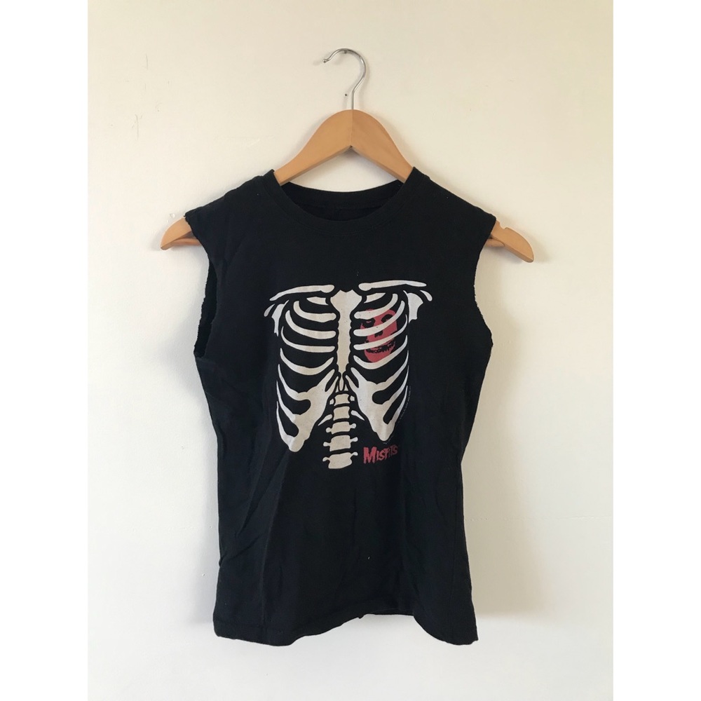 Misfits Ribcage Cutoff Sleeve Tee